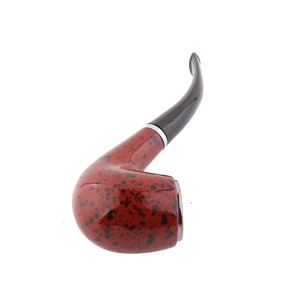 Смоляная черная деревянная курительная трубка моющийся изогнутый держатель для