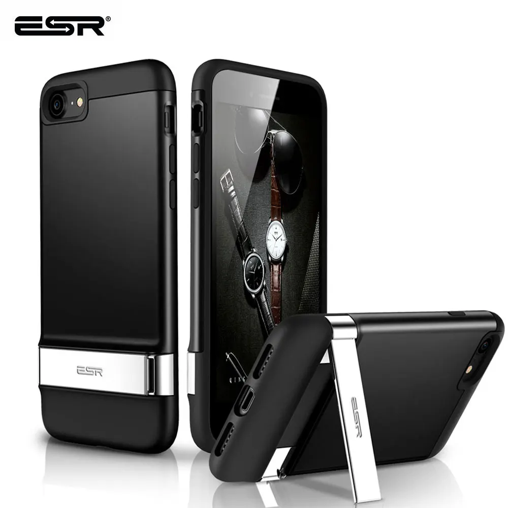 ESR металлический чехол с подставкой для iPhone SE 2020 8 7 Plus горизонтальная подставка