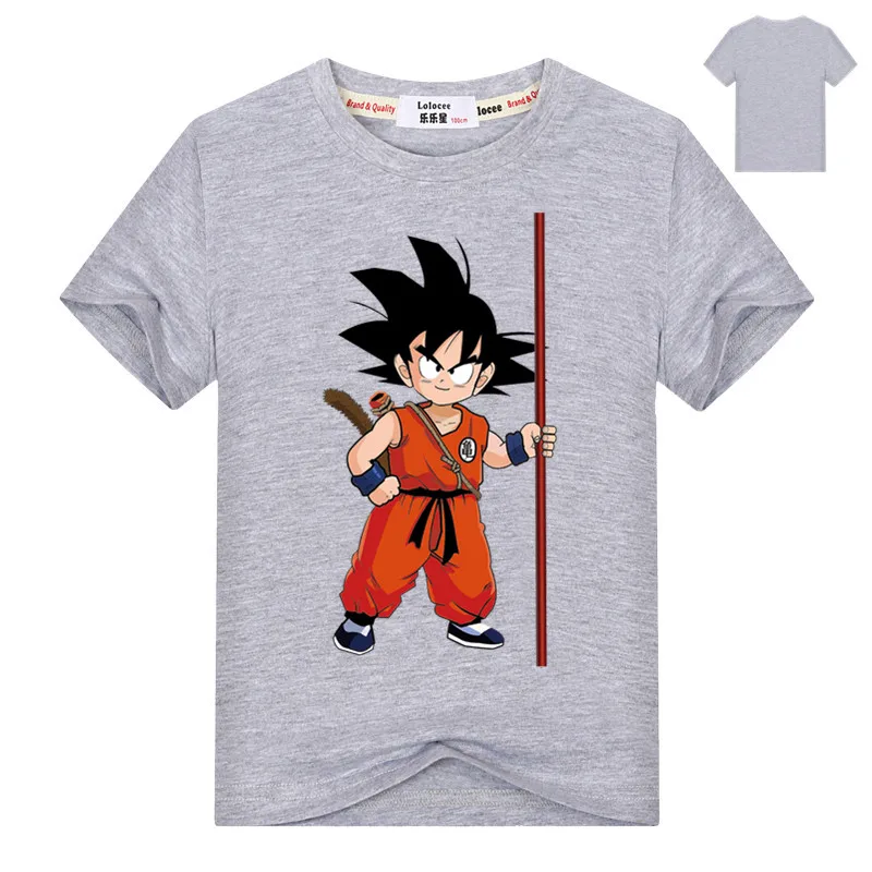 Аниме толстовки Dragon Ball Z толстовки с капюшоном малыш Гоку толстовки пуловеры для мальчиков и девочек, верхняя одежда с длинными рукавами балахон - Цвет: grey