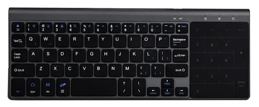 English Zienstar 2,4G Беспроводная мини-клавиатура с тачпадом и Numpad для Windows PC, ноутбука, Ios pad, Smart tv, HTPC IP tv, Android Box - Цвет: English