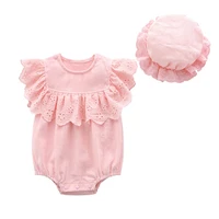 ircomll 2021 baby girl summer clothes lace princess short sleeves overalls for girls cute bodysuithat baby girl outfit costumes