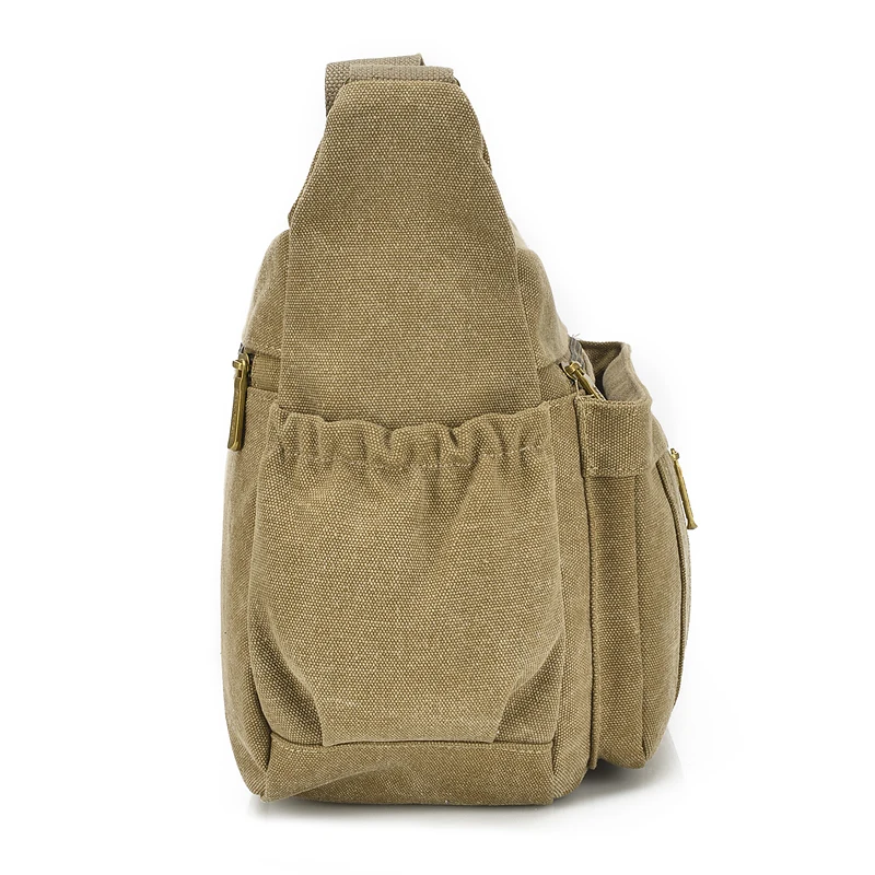 

Thick Canvas Casual Crossbody Shoulder Bag Men's Messenger Bags Male Travel Pack For IPAD Cell Phone Wallet Camera Tools