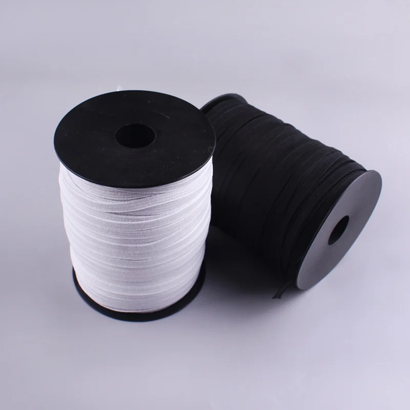 Эластичная лента из спандекса ширина 3 мм/6 мм 5 ярдов белый черный для шитья