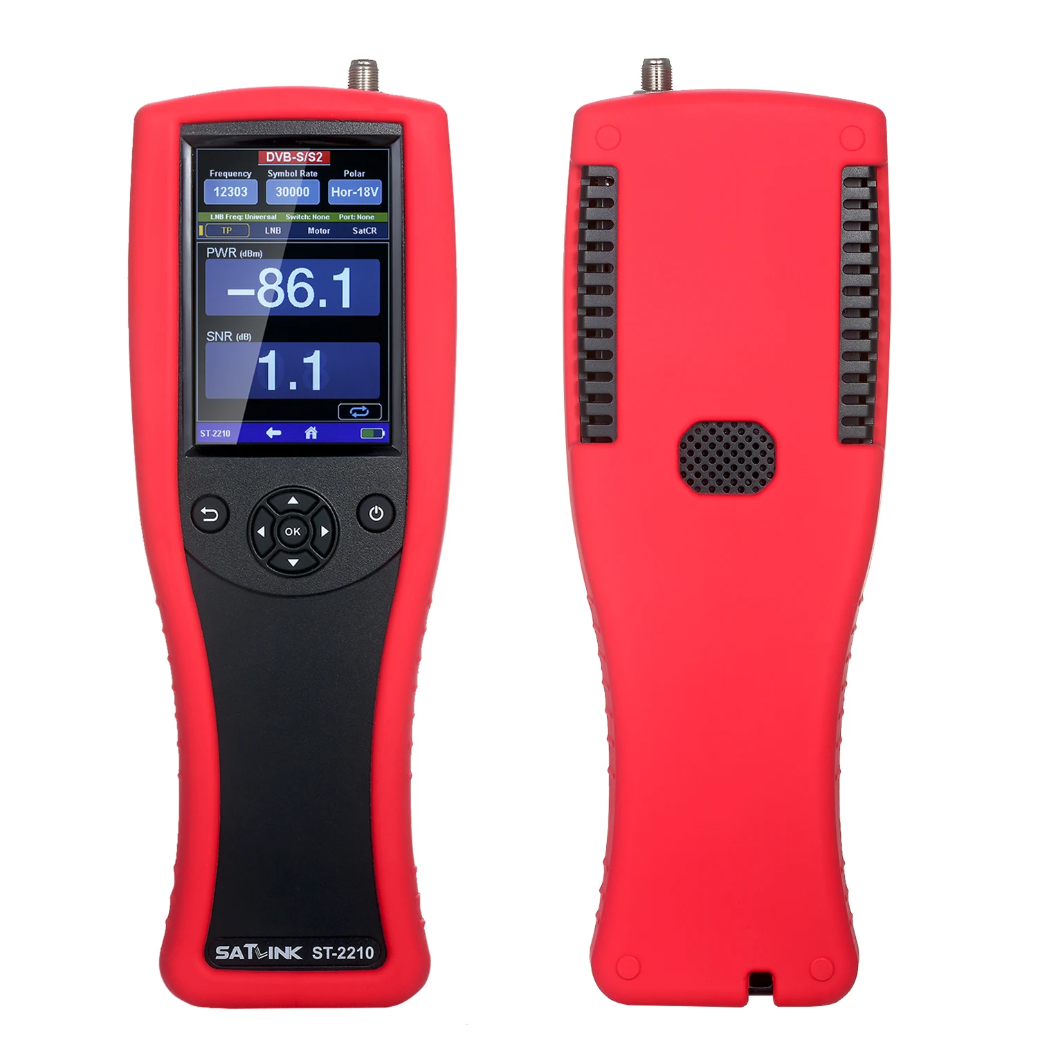 Satlink ST-2210 DVB-S/S2 Digital Satellite Signal Meter Finder, принимающий 3.95-дюймовый сенсорный экран, спектроанализатор для цифрового спутникового телевидения.