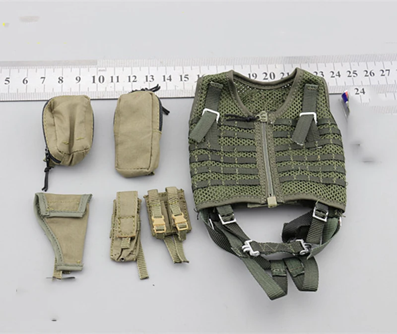 

1/6 Scale VH1049 U.S Special Forces Pilot 101 Male Vest and Bag Models for 12" Action Figures DIY