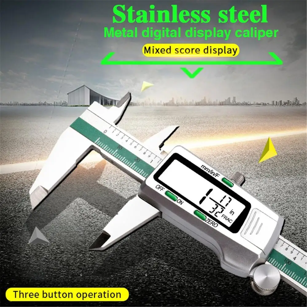 

150MM/6inch Precision Electronic Digital LCD Vernier Caliper Tool Ruler Measuring Tools Gauge Stainless Steel