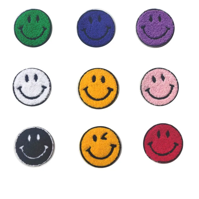 10 шт./лот Мультяшные нашивки желтые круглые нашивки для лица Вышивка нашивки для одежды «сделай сам» пришить шляпу модифицировать аппликацию