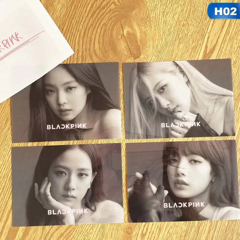 2 4 шт./компл. K-POP дважды Got7 BLACKPINK IZONE SEVENTEENSelf сделано Бумага ЛОМО карта фото плакат Фотокарта - Цвет: 2