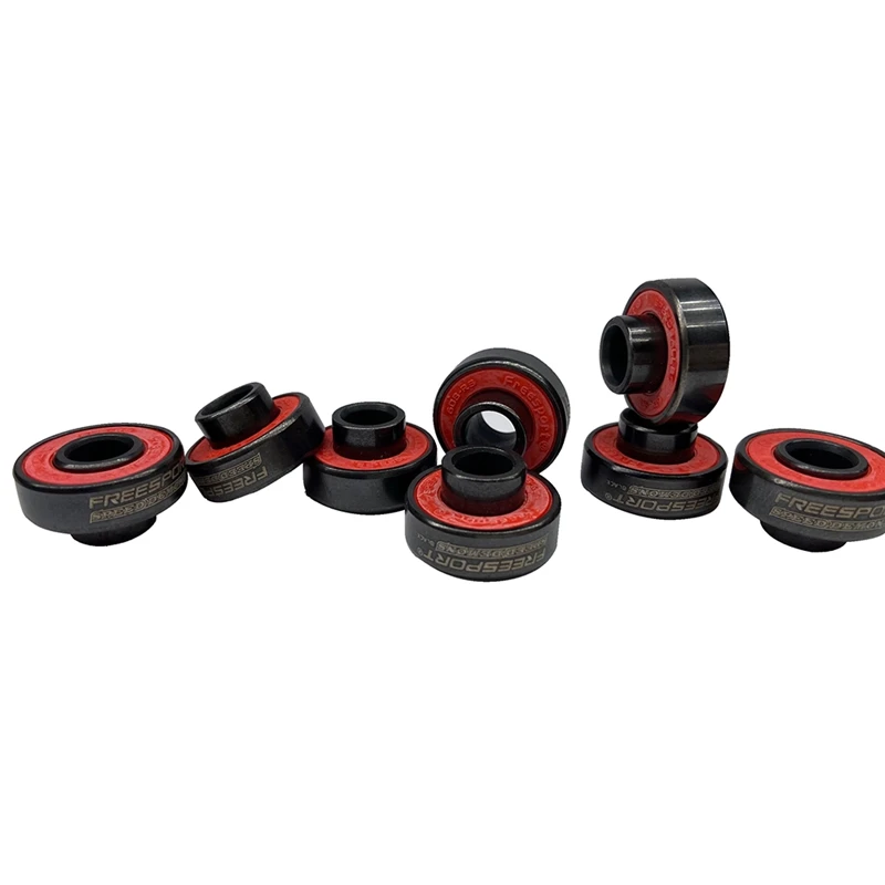 

New FREESPORT 608 Hybrid Black Ceramic Bearings for Inline Skate or Skateboard Scooter Longboard (Pack of 8)