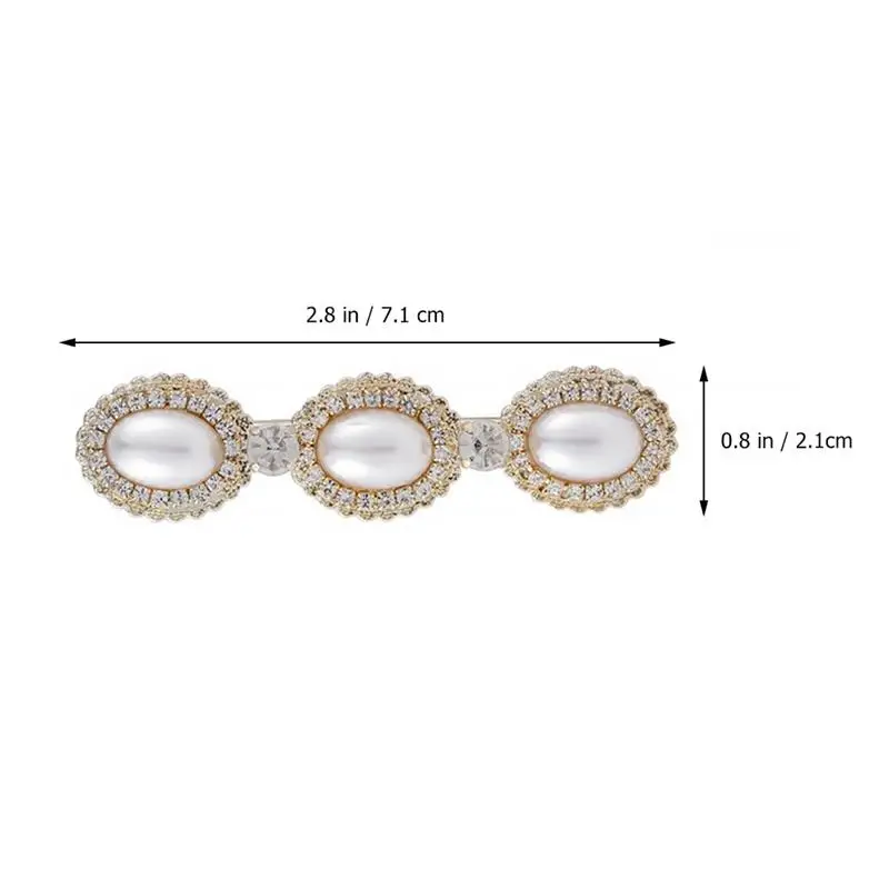 

2pcs Elegant Hairpins Elegant Retro Pearl Inlaid Hair Clip for Lady Woman