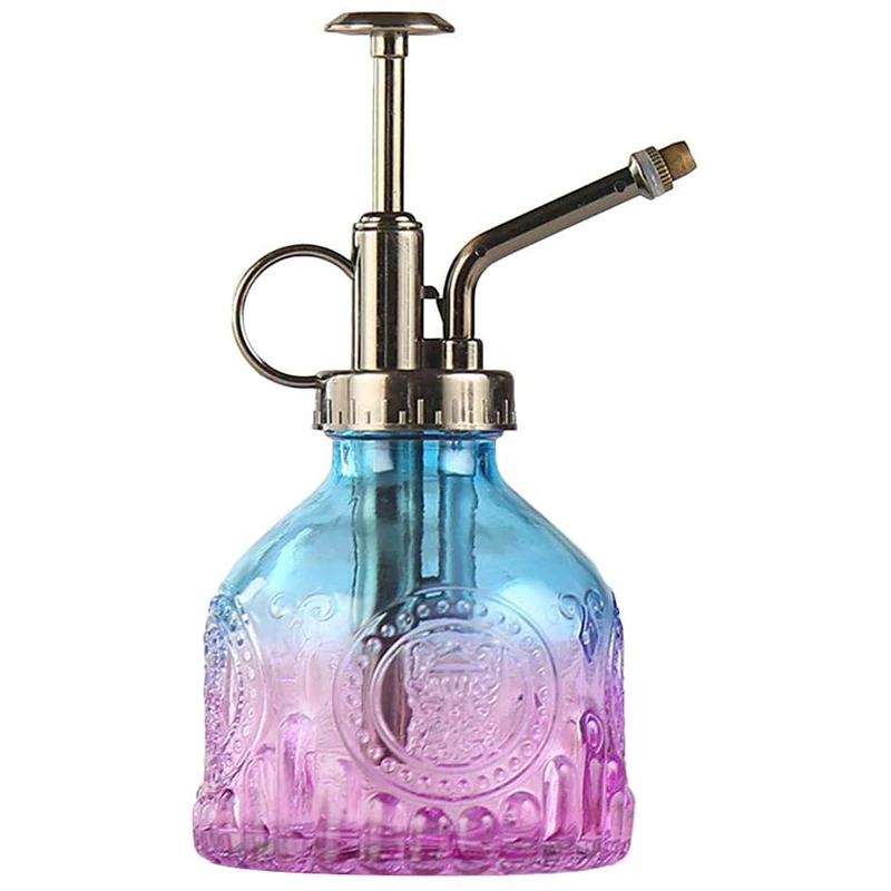 1Pc Retro Embossed Glass Small Plant Watering Can Portable Garden Balcony Flower Shower Spray Pot | Дом и сад