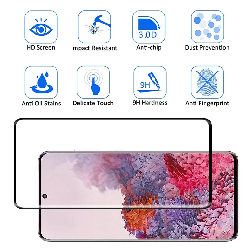 Защитное стекло s20 закаленное для samsung galaxy s 20 plus 2 в 1 | Мобильные телефоны и