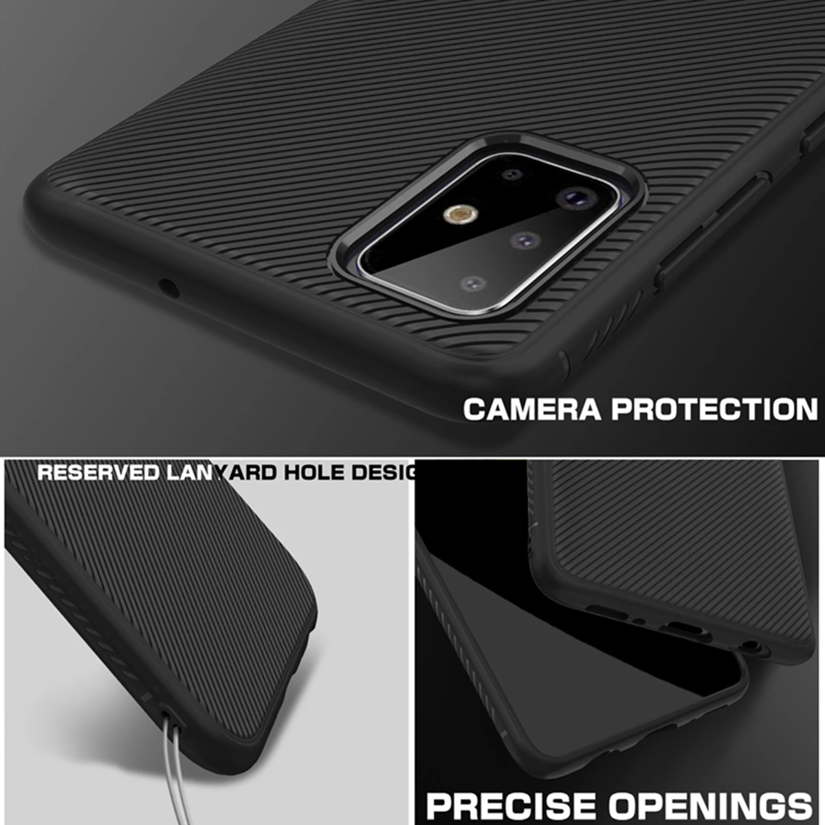 Для Samsung Galaxy S20 Plus силиконовый мягкий матовый ТПУ Бампер Защитный чехол для A71 A51