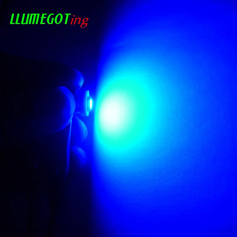 Синий 100 шт. BA9S T4W#44#47 база 1SMD 5050 6,3 В переменного тока без полярности различные цвета доступны для Bally пинбол игра машина лампы - Испускаемый цвет: Синий