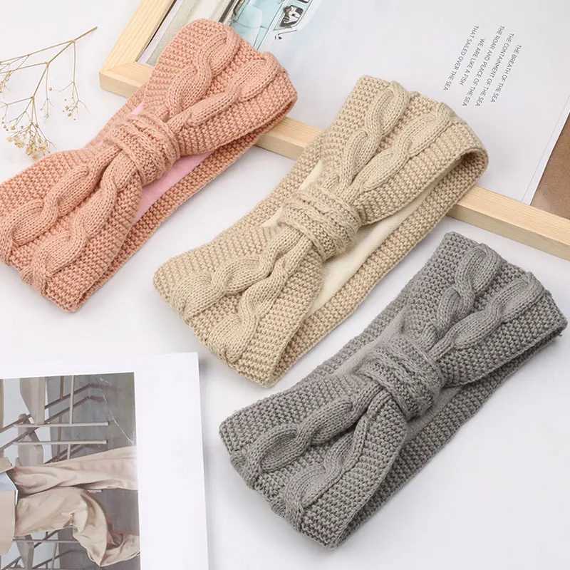 

Winter Warm Headband for Women Woolen Knitting Headbands Wool Knitted Elastic Headband Headwear Girls Hair Band Hair Accessories