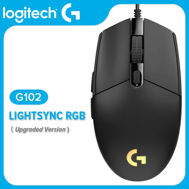 

Original Logitech G102 LIGHTSYNC/PRODIGY G203 Gaming Mouse Optical 8000DPI 16.8M Color Customizing 6 Buttons Wired White Black