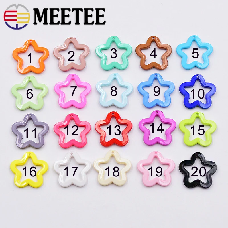 100 шт. карамельных цветов 30 мм полимерные пряжки для брелоков кольца в форме