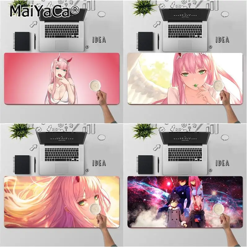 Коврик для мыши MaiYaCa Darling in the FranXX резиновый игровой коврик Настольный большой