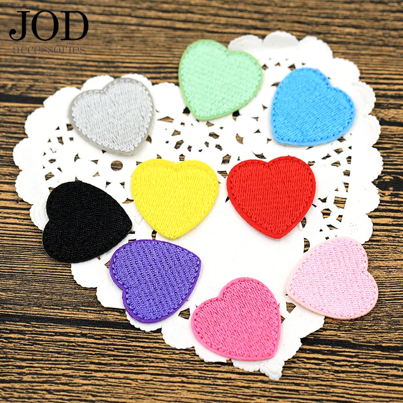 JOD маленькая гладильная ткань нашивка вышитая любовь в форме сердца швейная