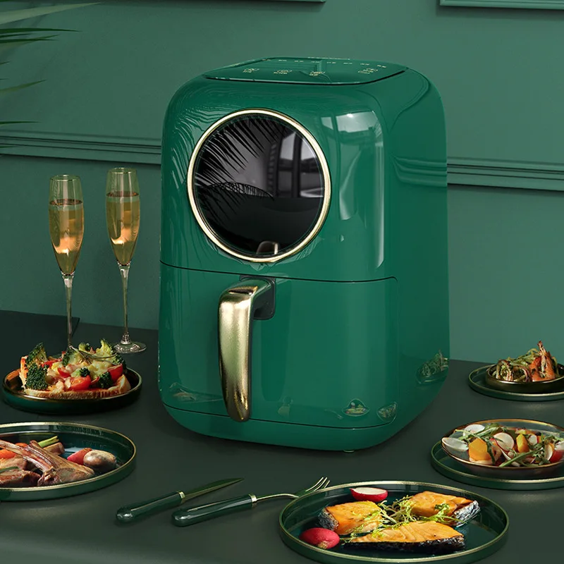 

KONKA 2021 Household Multifunctional 4.5L Large Capacity Double-Layer Grilling Position Visual Air Fryer