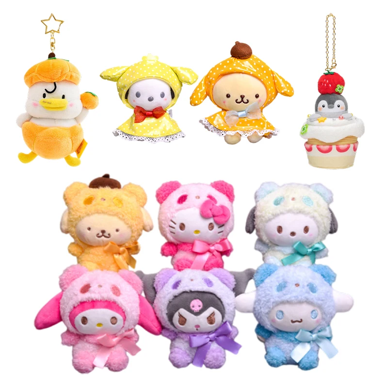 

Kawaii My Melody Kittys Purina Dog Cinnamoroll Мягкие Аниме животные строительные кулоны детская игрушка подарок на день рождения Рождество