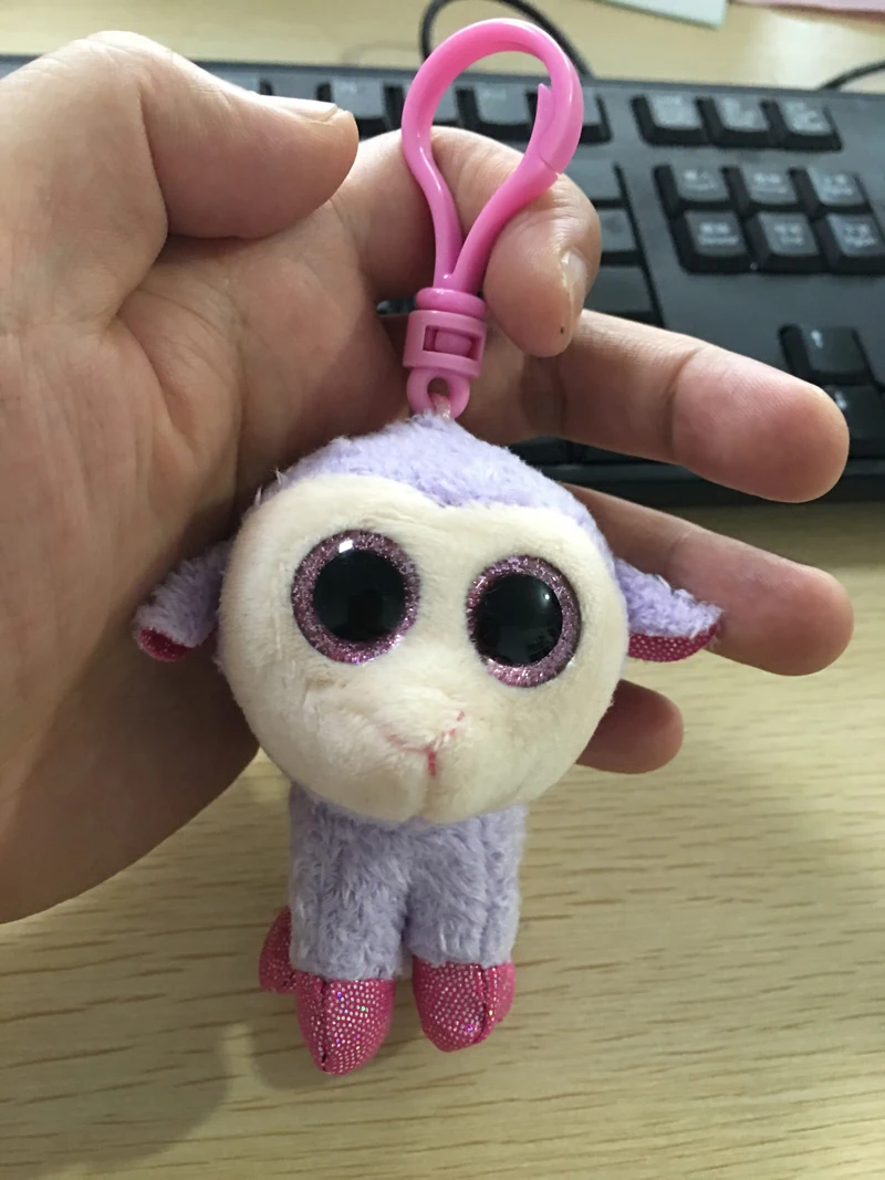 Плюшевые игрушки Ty Big Eyes Lilli The Purple Lamb брелок овца 10 см | Игрушки и хобби