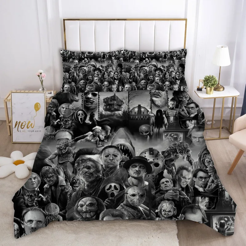 

Horror Movie Character Youth Bedding Skull Duvet Cover Bedding Double Queen King Duvet Cover Bed Cover with Pillowcase