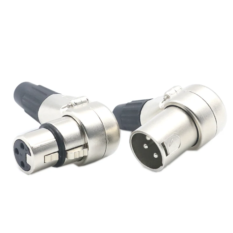 Hi Fi 1 шт. прямоугольный 90 градусный XLR 3pin гнездовой разъем телефонный шасси