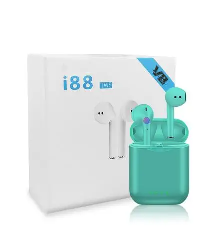 Green Новейшая V8 Tws Беспроводная Bluetooth 5,0 гарнитура сенсорное управление наушники с окошком всплывающие ups для iPhone PK i10 i12 - Цвет: Green