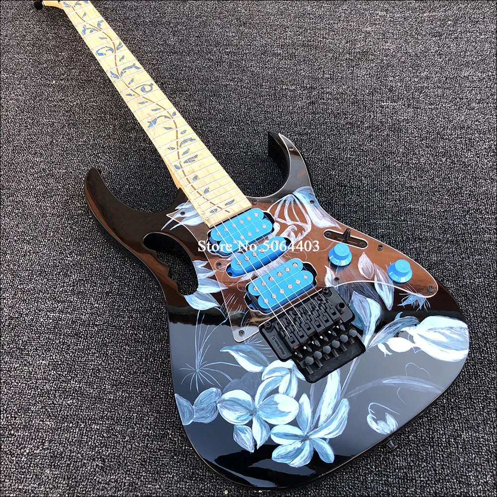 Электрическая гитара высокого качества ручная живопись картина маслом для