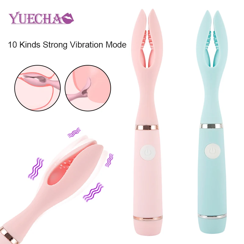 YUECHAO зажим для клитора Вибратор взрослых женщин Игрушка Силиконовый мощный 10
