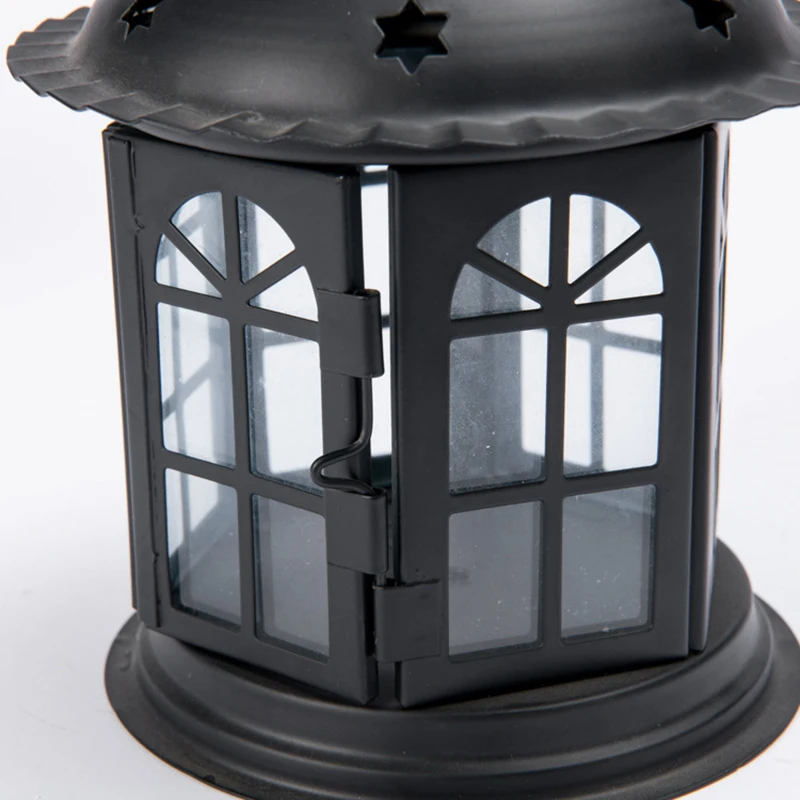 Марокканский подсвечник старинный Железный в виде дома со звездой Европейский