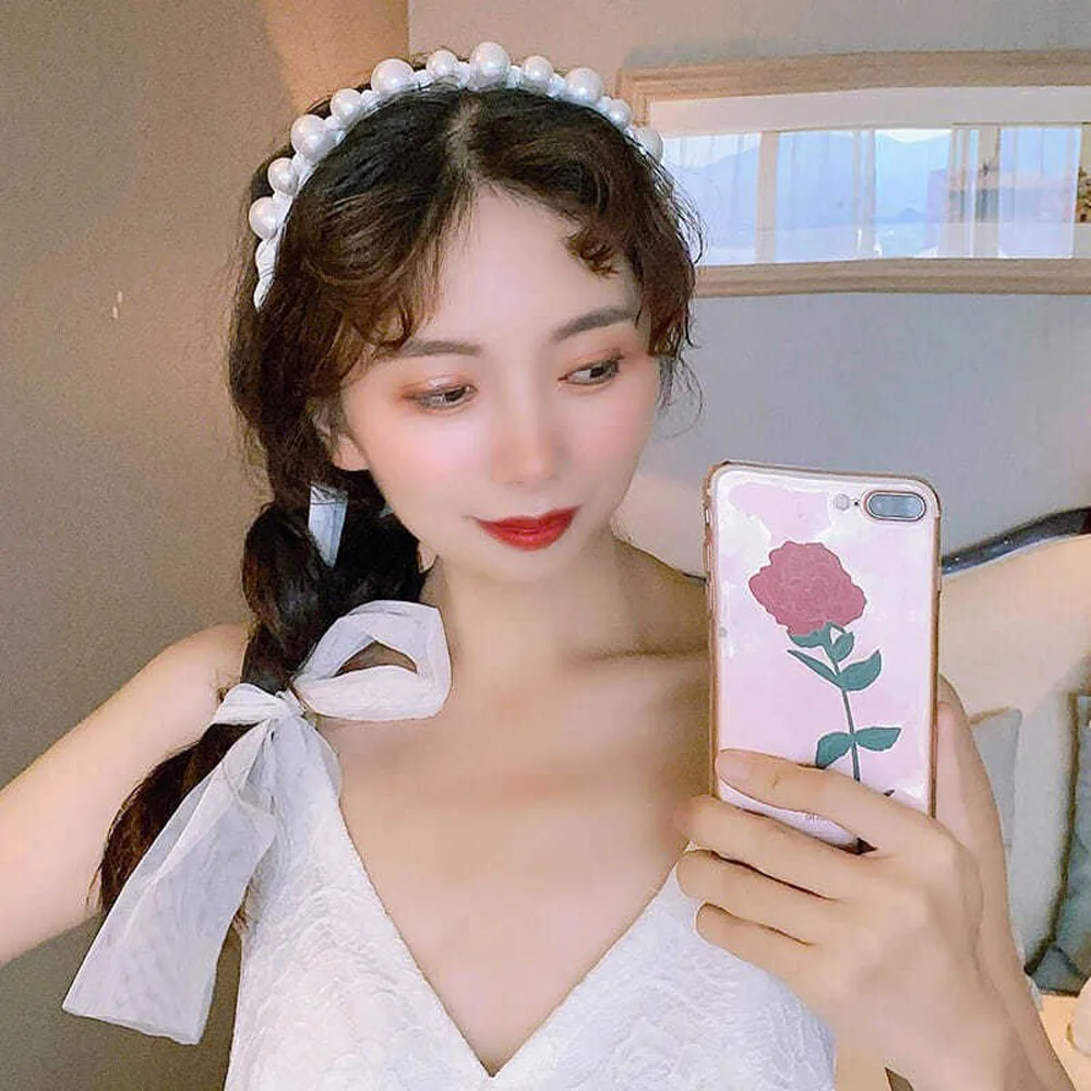 Новый Кружевной Галстук бабочка с вышивкой и жемчугом повязка на голову