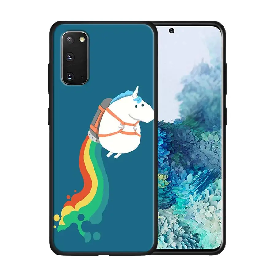 

Phone Case for Samsung Galaxy S20 FE S20 Ultra A51 A71 A50 A70 A10 A30 A31 A41 M31 M51 Soft Cover Horse Unicorn On Rainbow