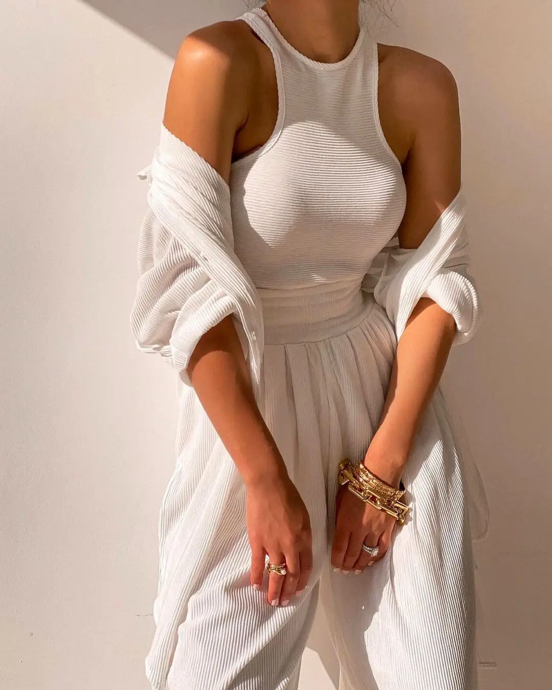 

Autumn and winter new women's casual solid three piece suit