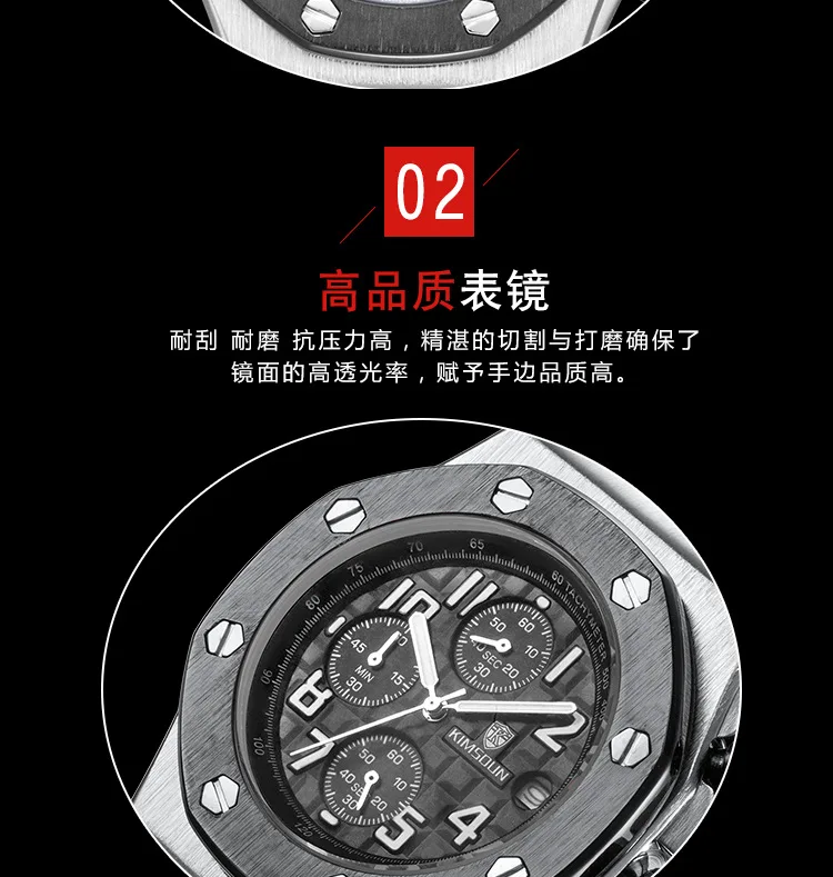 Switzerland Royal Rolexable Japan Miyota кварц модные часы мужские силиконовые три глаза многофункциональные водонепроницаемые reloj mujer