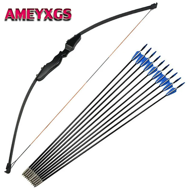 1 шт. 40 фунтов для взрослых стрельба из лука прямой вынос изогнутый лук правая