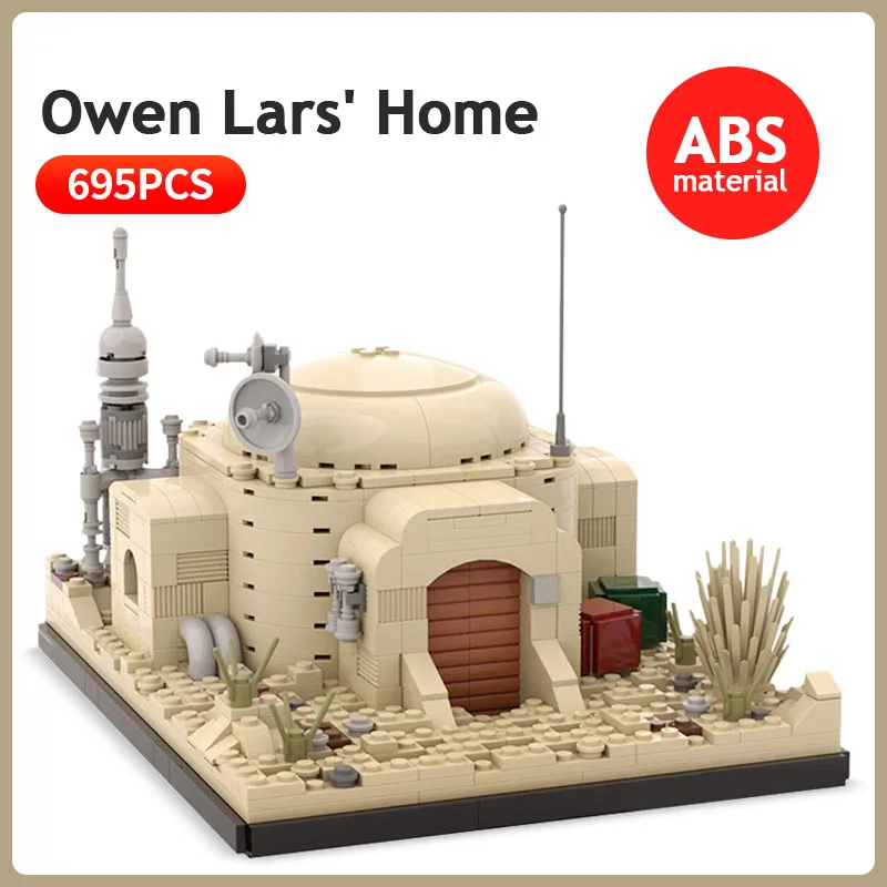 

MOC Owenm Lars' Home on Tatooine Building Blocks Space Series Wars Kids DIY House Architecture Bricks Toys for Boys Xmas Gifts