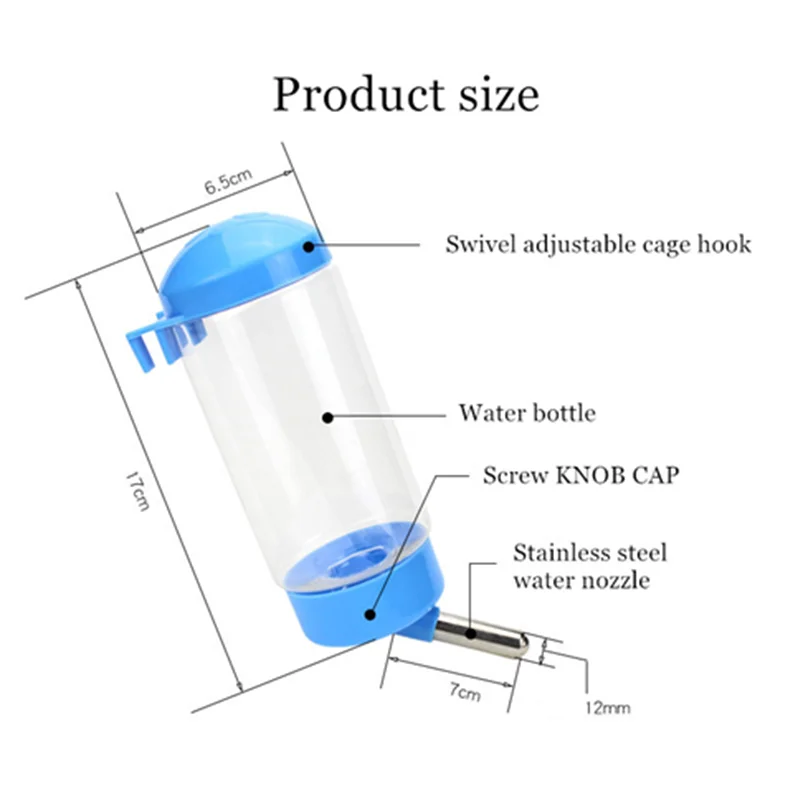 

4 Colors Hanging Type Pet Dog Water Bottle Stand for Cat Water Fountain Automatic Cat Water Bowl Cat Feeding & Watering Supplies