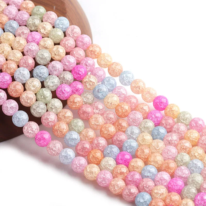 

6/8/10mm Natural Stone explosive synthetic crystal beads DIY materials Bracelet accessories