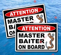 a pair of funny lure boats off shore fishing fishing prank joke stickers decals man dad