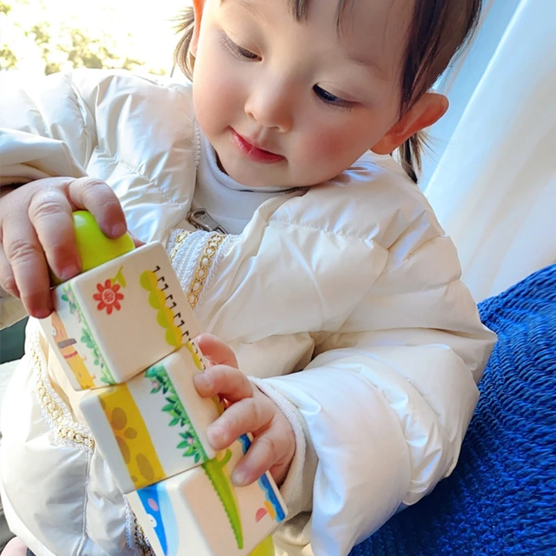 

Baby Wooden Rotating Blocks Children's Educational Early Education Puzzle Toys