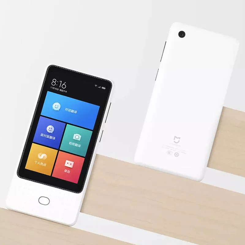Переводчик голоса Xiaomi Mijia 1 + 8 Гб 18 языков сенсорный экран 4 дюйма 4G/Wi Fi/SIM 6