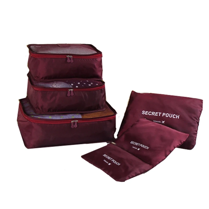 Новая дорожная сумка из ткани Оксфорд высокого качества 6 шт./компл. органайзер