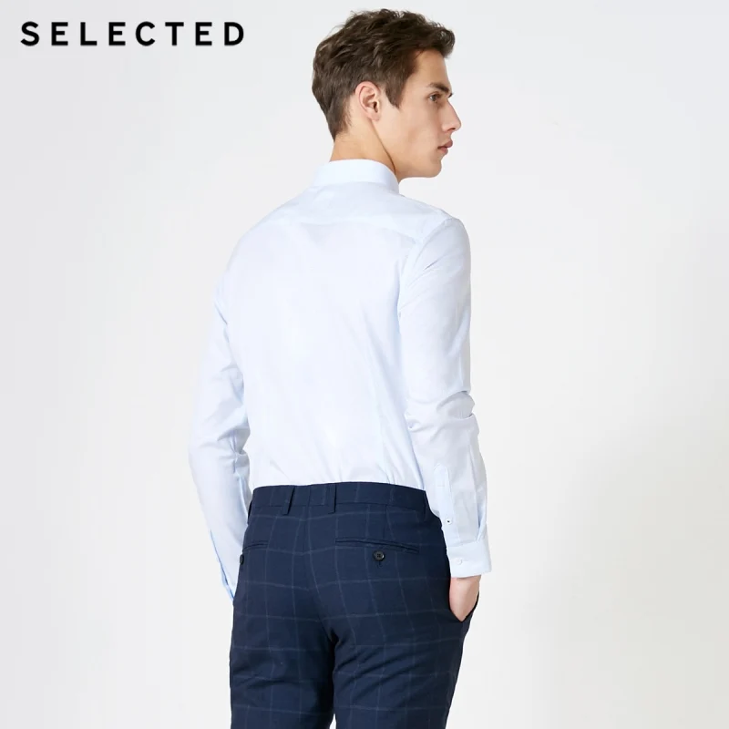 Мужская приталенная футболка из 100% хлопка с длинными рукавами и рисунком гусиные