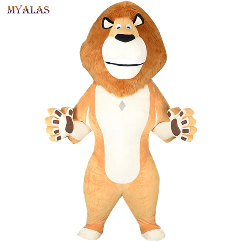 Лев надувные Косплэй костюм с принтом маскарадный на Хэллоуин заказ подходит для