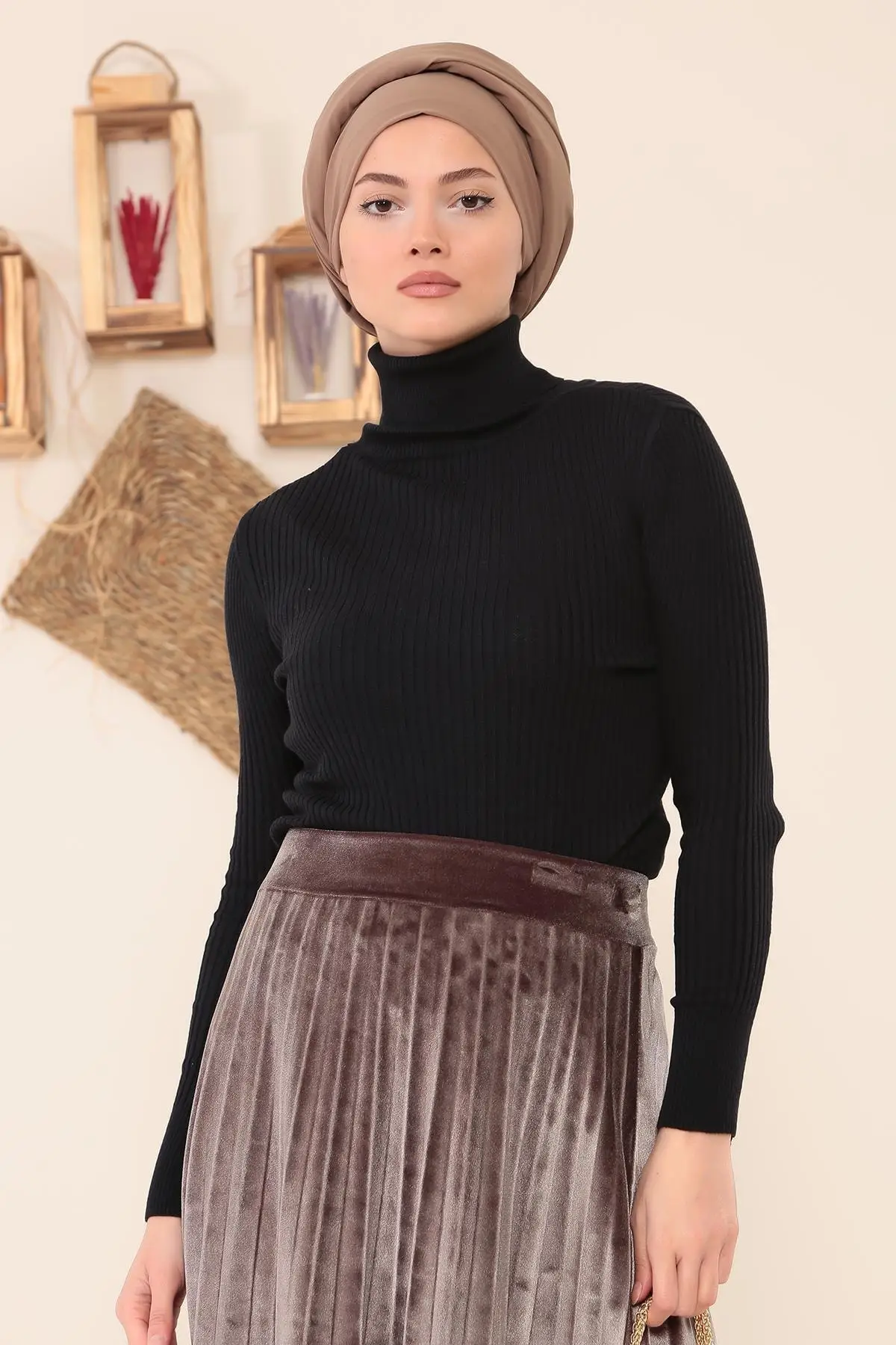 

Fishing Lycra Collar Sweater Women Muslim Sweater