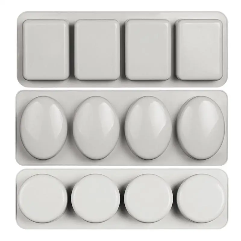 4-grids полостей силикона Морозильник Мороженое Плесень Конфеты бар делая