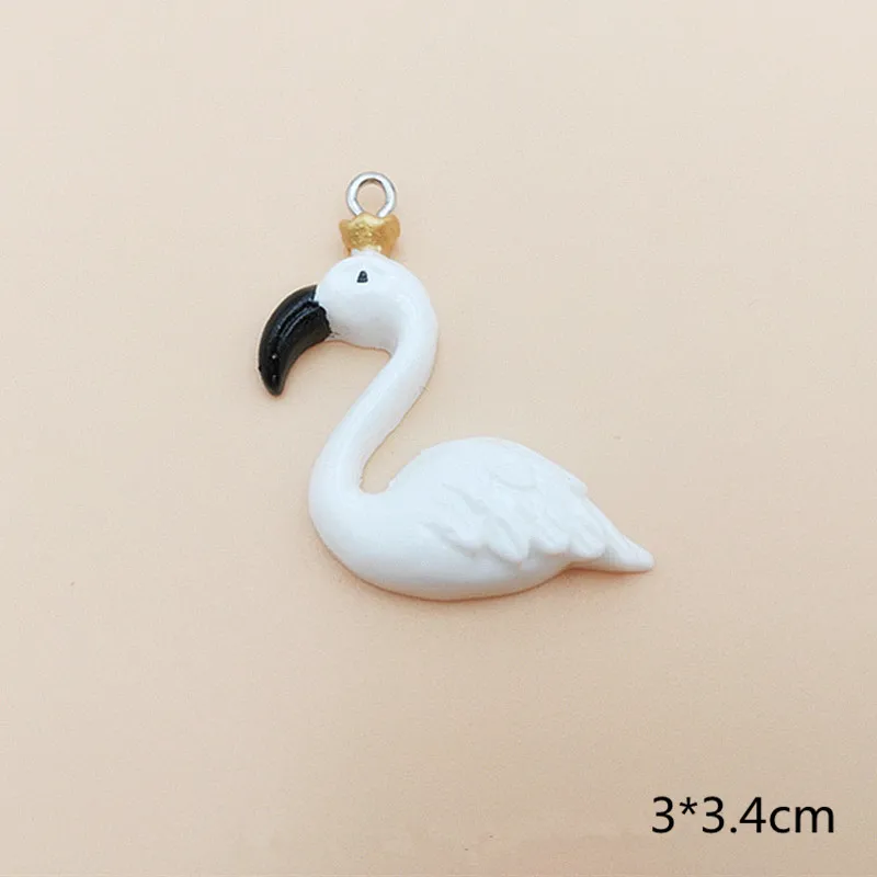 10/20/30 шт. милые животные альпака/Фламинго подвесное кольцо плоская полимерная