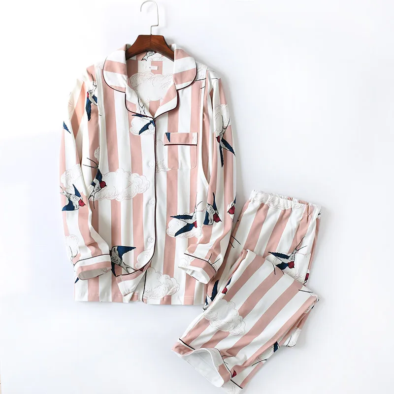 Женская пижама для беременных Fdfklak, комплект одежды из 2 предметов, хлопковый топ с принтом и штаны, мягкая Пижама для беременных, одежда для сна, тренировочный костюм для беременных